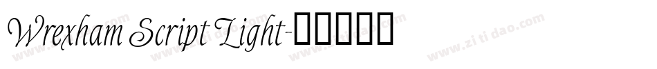 Wrexham Script Light字体转换